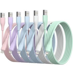 Multi-Color USB Charging Cable Set 6 pack